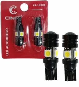 LAMPADA LED PINGAO T10 4 LEDS SMD E 1 LED 5W  6000K 12V PAR CINOY