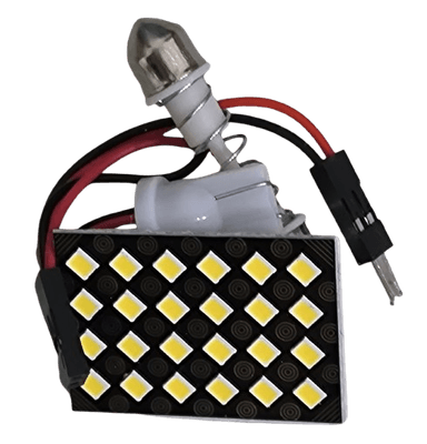 LAMPADA LED PLACA 24 LEDS ENCAIXE T10 - TORPEDO BRANCO 12V 5W PC CINOY