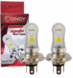 LAMPADA LED CINOY H4 PARA MOTO 6500K 10W 450 LUMENS CINOY