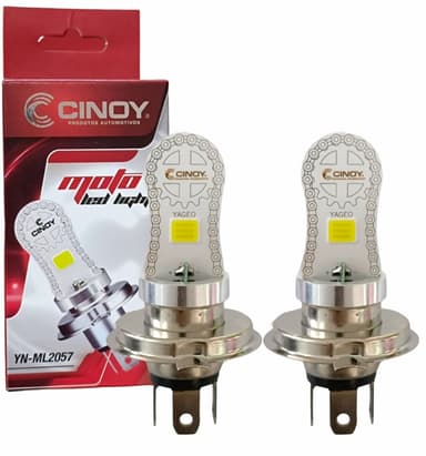 LAMPADA LED CINOY H4 PARA MOTO 6500K 10W 450 LUMENS CINOY