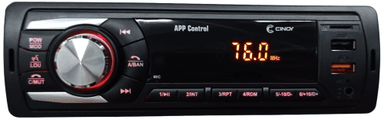 RADIO CINOY COM SD/USB/FM/WMA/BT 4 X 45W C/ COMANDO DE VOZ C/ USB POWER