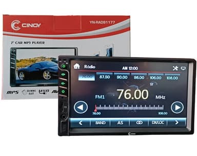 CENTRAL MULTIMIDIA 2 DIN MP5 BT/ ESPELHAMENTO IOS ANDROID CINOY