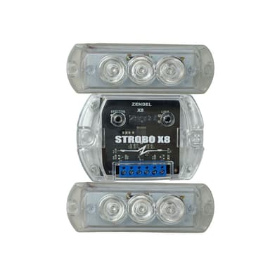 STROBO X8 2 FAROIS VERMELHO ZENDEL ZD-SX-VM