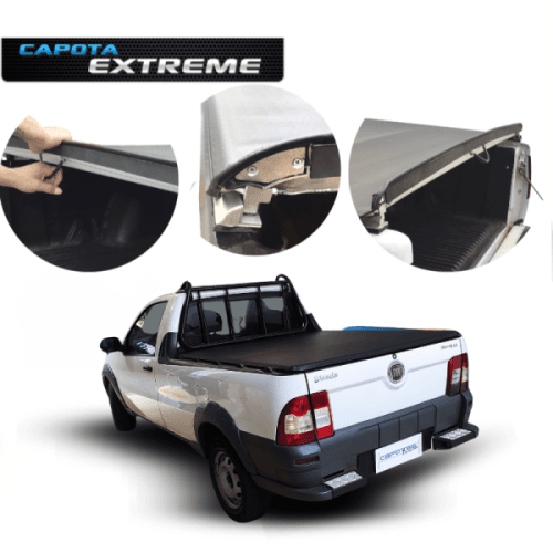 Capota marítima strada cab simples c/ grade s/ estepe c/ gancho 1997 à 2013 working, adventure, tre