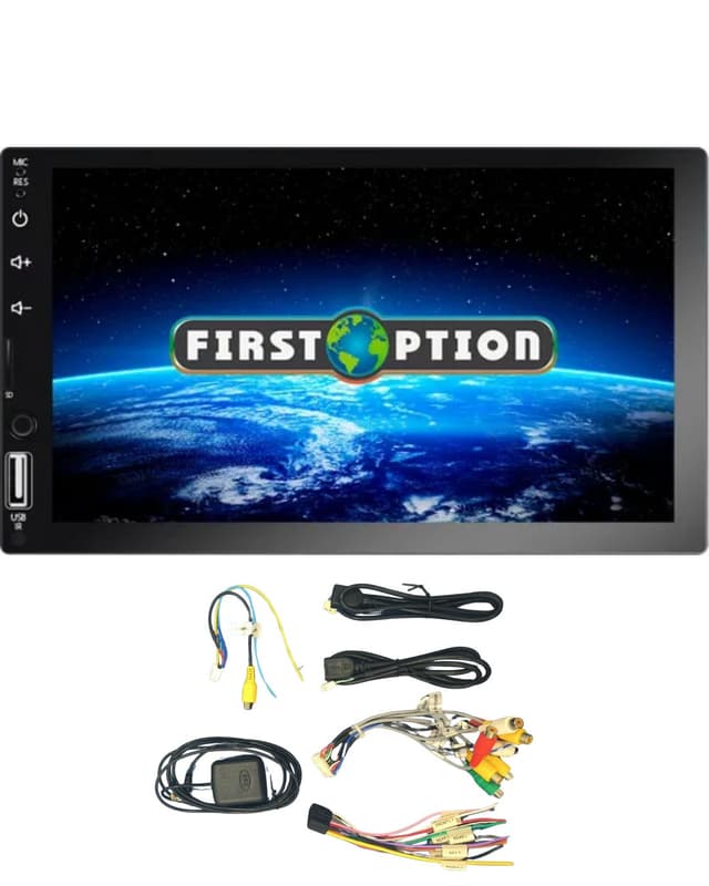 Central multimidia 2 din 7" firstoption sistema android/gps/16 gb/quadcore