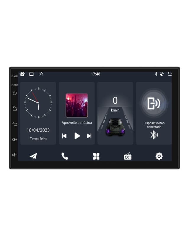 Central multimidia android 1 din 7" car play 2g/32gb 2 mix
