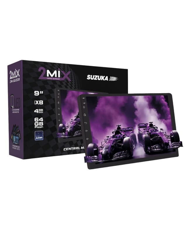 Central multimidia octacore 2 din 9" suzuka qled 4gb/ 64gb flash 2 mix