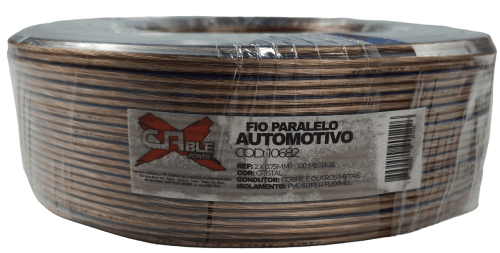 Fio paralelo x cable 2x0,75mm cristal c/ 100 mts
