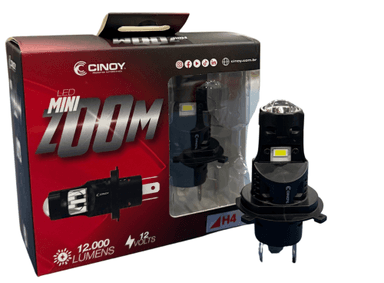 Lampada led cinoy 6000k h4 mini zoom 12v LAMPADA LED CINOY 6000K H4 MINI ZOOM 12V
