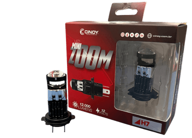 Lampada led cinoy 6000k h7 mini zoom 12v LAMPADA LED CINOY 6000K H7 MINI ZOOM 12V