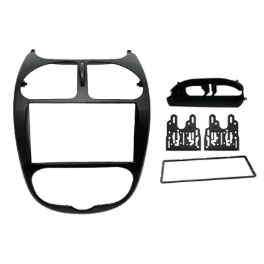 Moldura 6.8" e 7" peugeot 206 2001 2010 preto fosco fiamon MOLDURA 6.8" E 7" PEUGEOT 206 2001-2010 PRETO FOSCO FIAMON