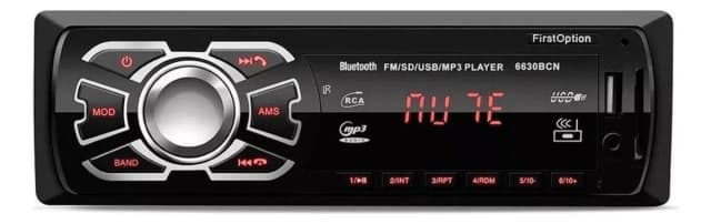 Radio first c/usb/cartão/fm/bt/4 canais 6630