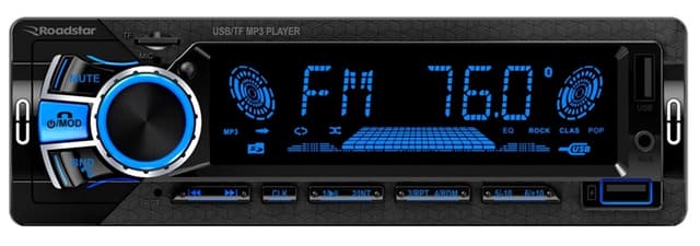 Radio roadstar bt/sd/aux/2 usb 1 recarrega celular 4x60 watts rms