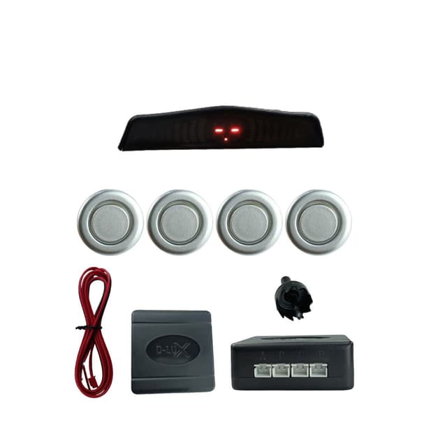 Sensor de estacionamento dlux c/ display prata 18mm